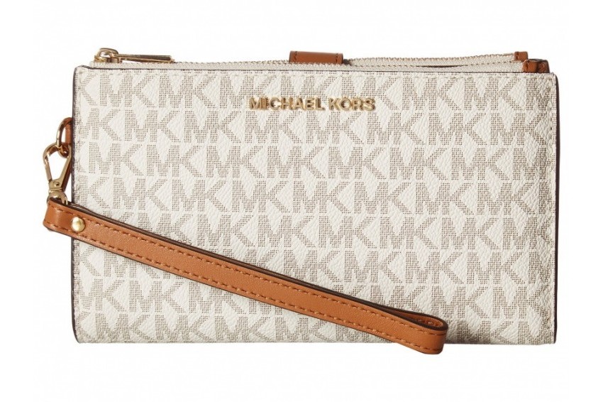 Michael kors travel. Michael Kors Jet Set large Brown. Jet Set Travel large logo Quarter-zip Wallet.